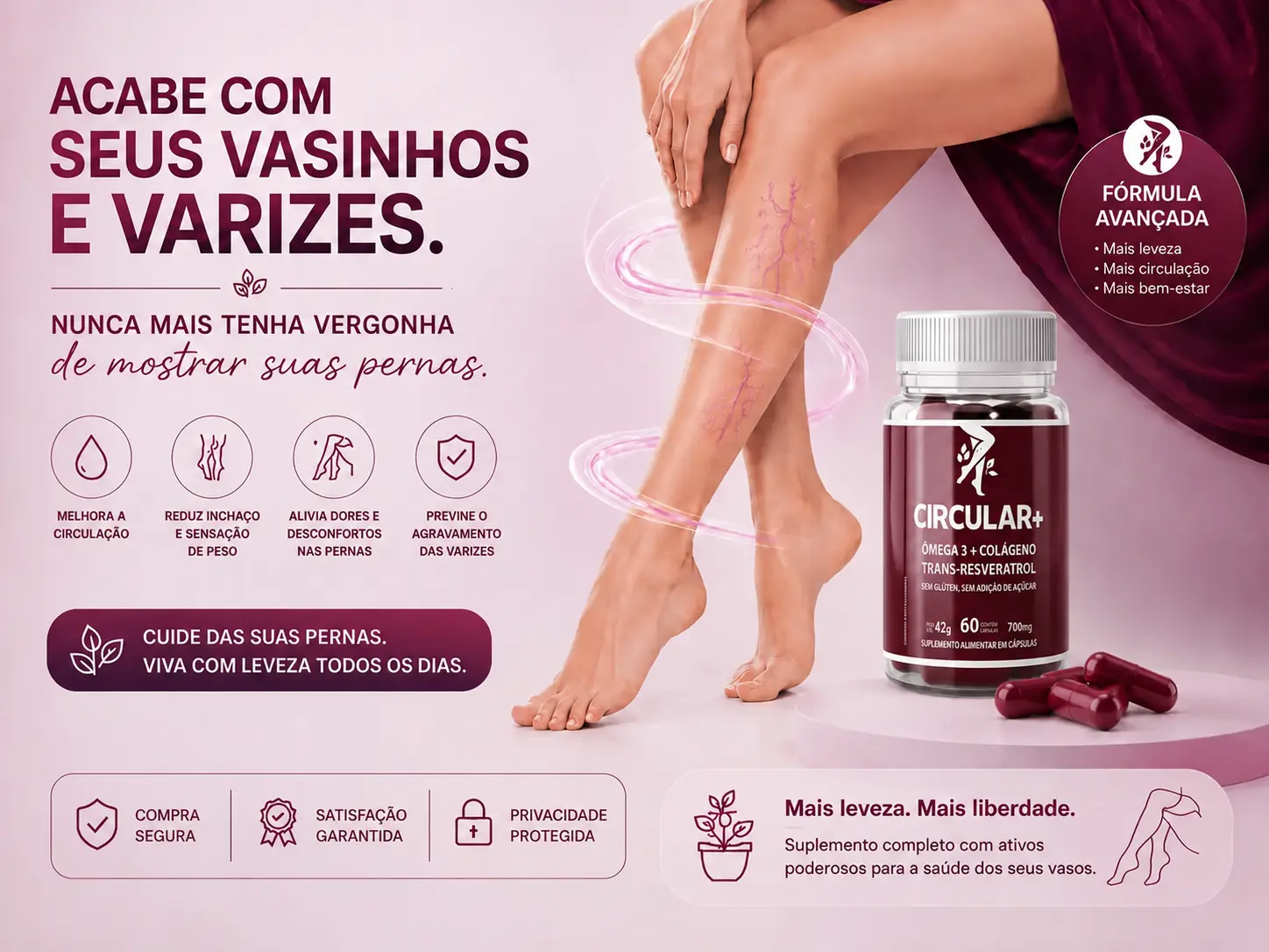 CIRCULAR+: cuidado, leveza e bem-estar para suas pernas